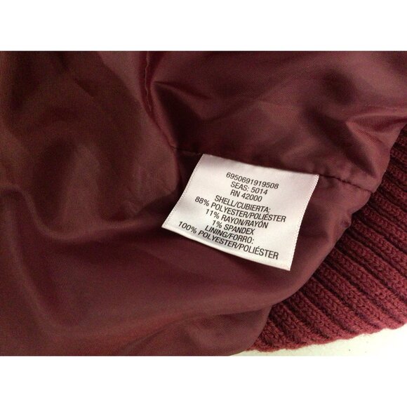 Deep Cherry Coat Oversized Bouclé Womens XL - Picture 11 of 14